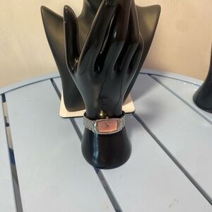 Fossil F2 Women's Pink Dial Wristwatch Stainless Steel Band